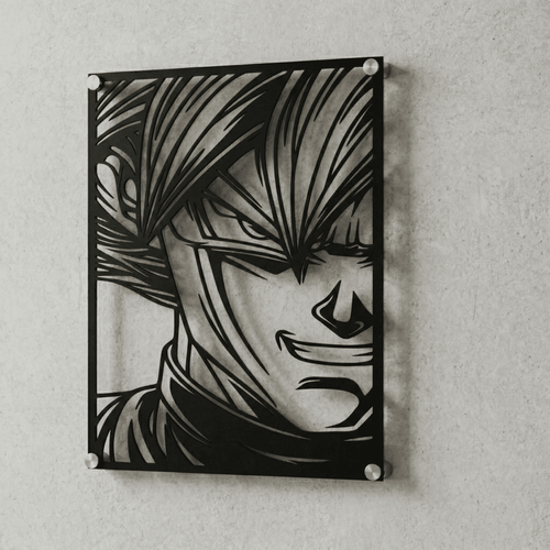 Cuadro Decorativo Anime Dragon Ball Goku Black en Acero