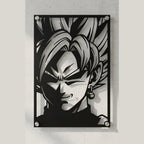 Cuadro decorativo en acero de Goku Rose de Dragon Ball cortado a láser - Noxhound