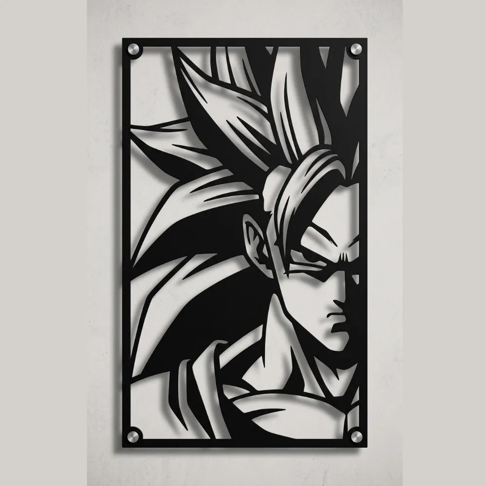 Cuadro Decorativo Anime Dragon Ball Goku SSJ3 en Acero