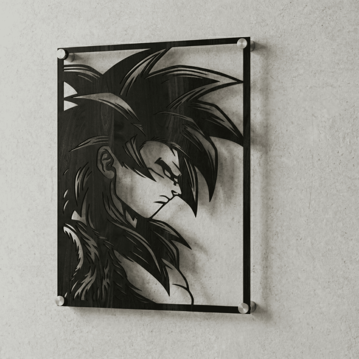 Cuadro Decorativo Anime Dragon Ball Goku SSJ4 en Acero