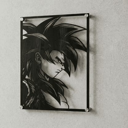 Cuadro Decorativo Anime Dragon Ball Goku SSJ4 en Acero