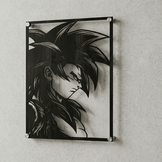 Cuadro Decorativo Anime Dragon Ball Goku SSJ4 en Acero