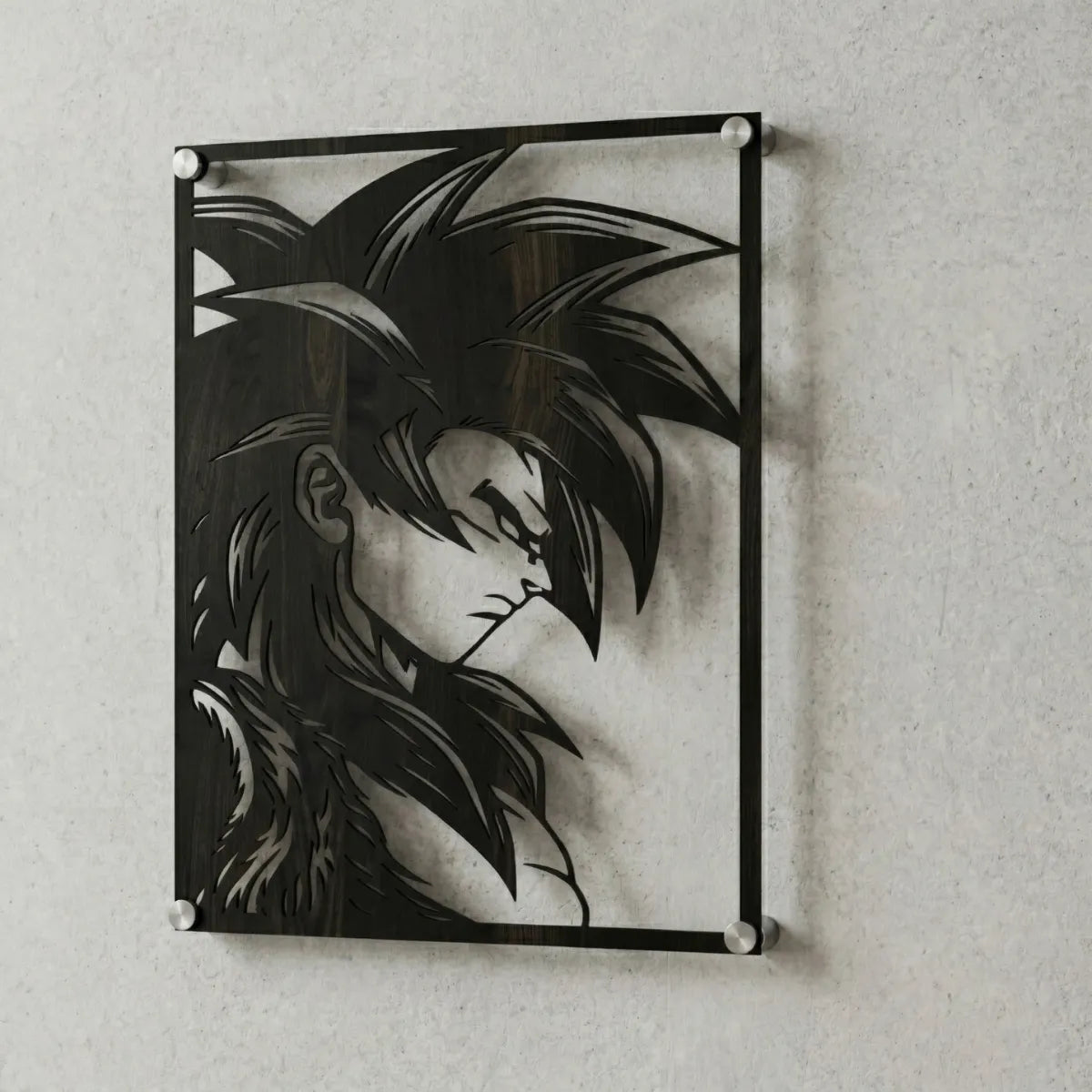 Cuadro decorativo en acero de Goku SSJ4 de Dragon Ball cortado a láser - Noxhound