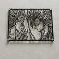 Cuadro decorativo en acero de Goku vs Majin Vegeta de Dragon Ball cortado a láser - Noxhound