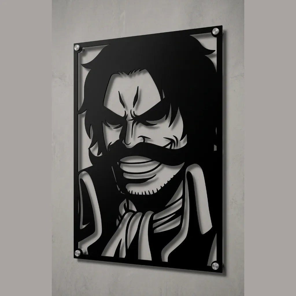 Cuadro decorativo en acero de Gol D. Roger de One Piece cortado a láser - Noxhound