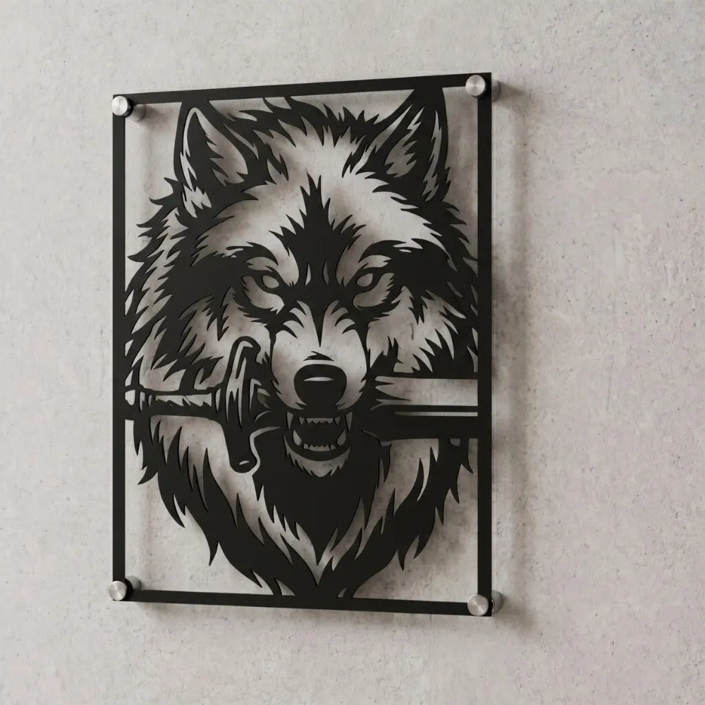 Cuadro Decorativo Videojuego Dark Souls Gran Lobo Sif en Acero