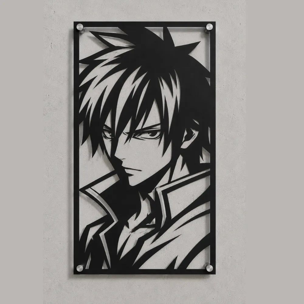 Cuadro Decorativo Anime Fairy Tail Gray Fullbuster en Acero