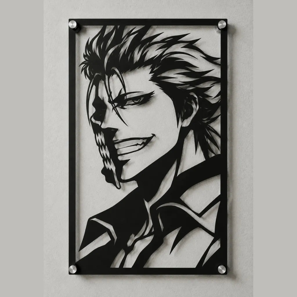 Cuadro decorativo en acero de Grimmjow Jaegerjaquez de Bleach cortado a láser - Noxhound