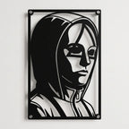 Cuadro Decorativo Serie El Juego del Calamar Guardia Enmascarado en Acero