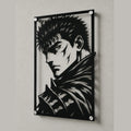 Cuadro decorativo en acero de Guts de Berserk cortado a láser - Noxhound