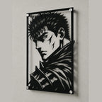 Cuadro decorativo en acero de Guts de Berserk cortado a láser - Noxhound