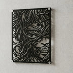 Cuadro decorativo en acero de Gyutaro de Kimetsu no Yaiba cortado a láser - Noxhound