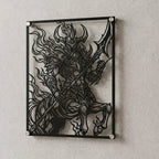 Cuadro decorativo de Hecarim de League of Legends en acero cortado a láser