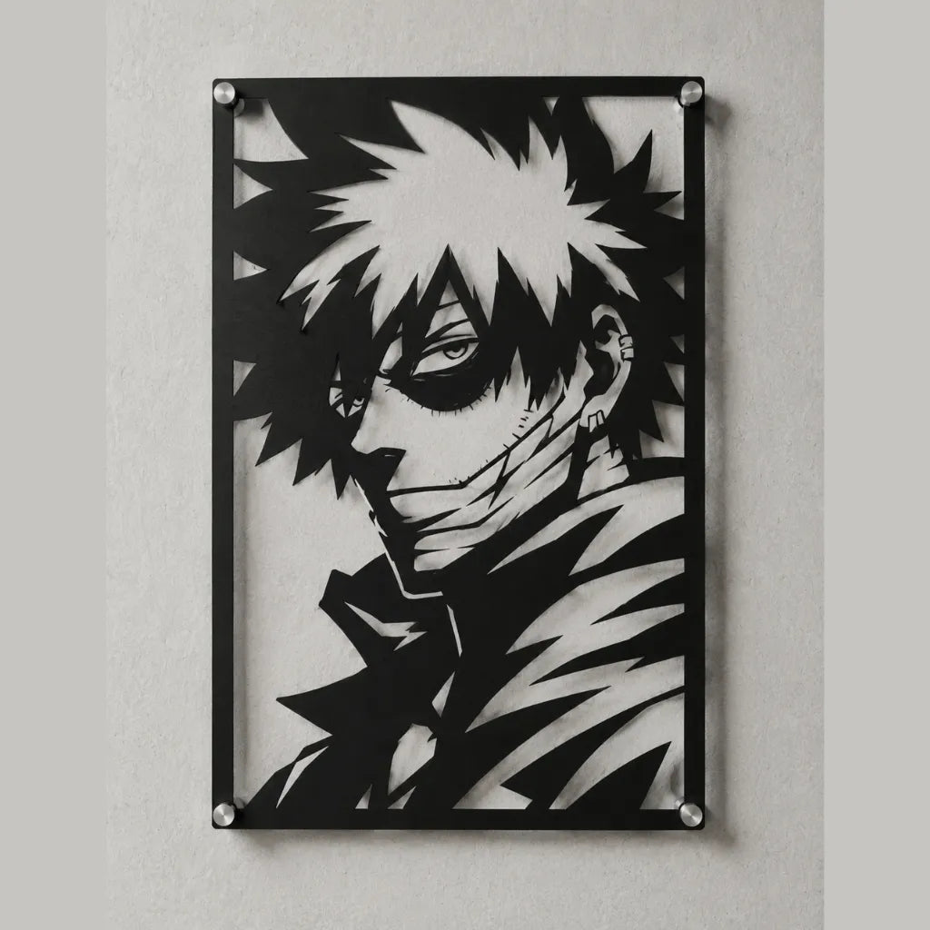 Cuadro decorativo en acero de Hawks de My Hero Academia cortado a láser - Noxhound