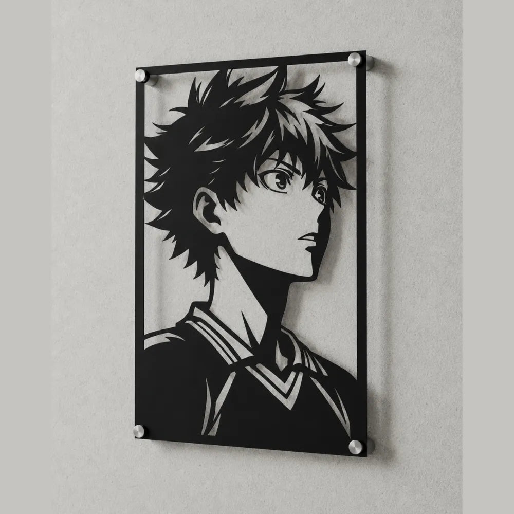 Cuadro Decorativo Anime Haikyuu Hinata Shoyo en Acero