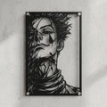 Cuadro decorativo en acero de Hisoka Morow de Hunter X Hunter cortado a láser - Noxhound