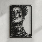 Cuadro decorativo en acero de Hisoka Morow de Hunter X Hunter cortado a láser - Noxhound