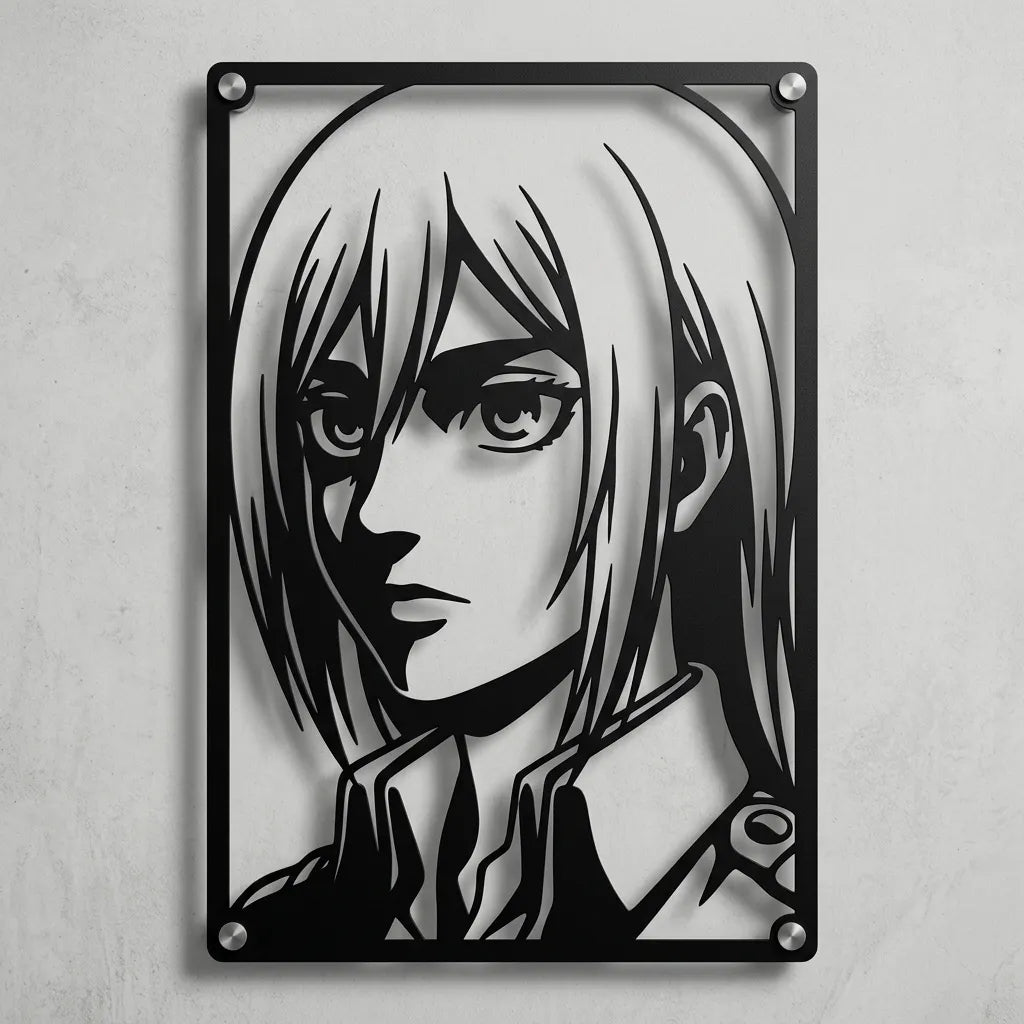 Cuadro decorativo en acero de Historia Reiss de Shingeki no Kyojin cortado a láser - Noxhound