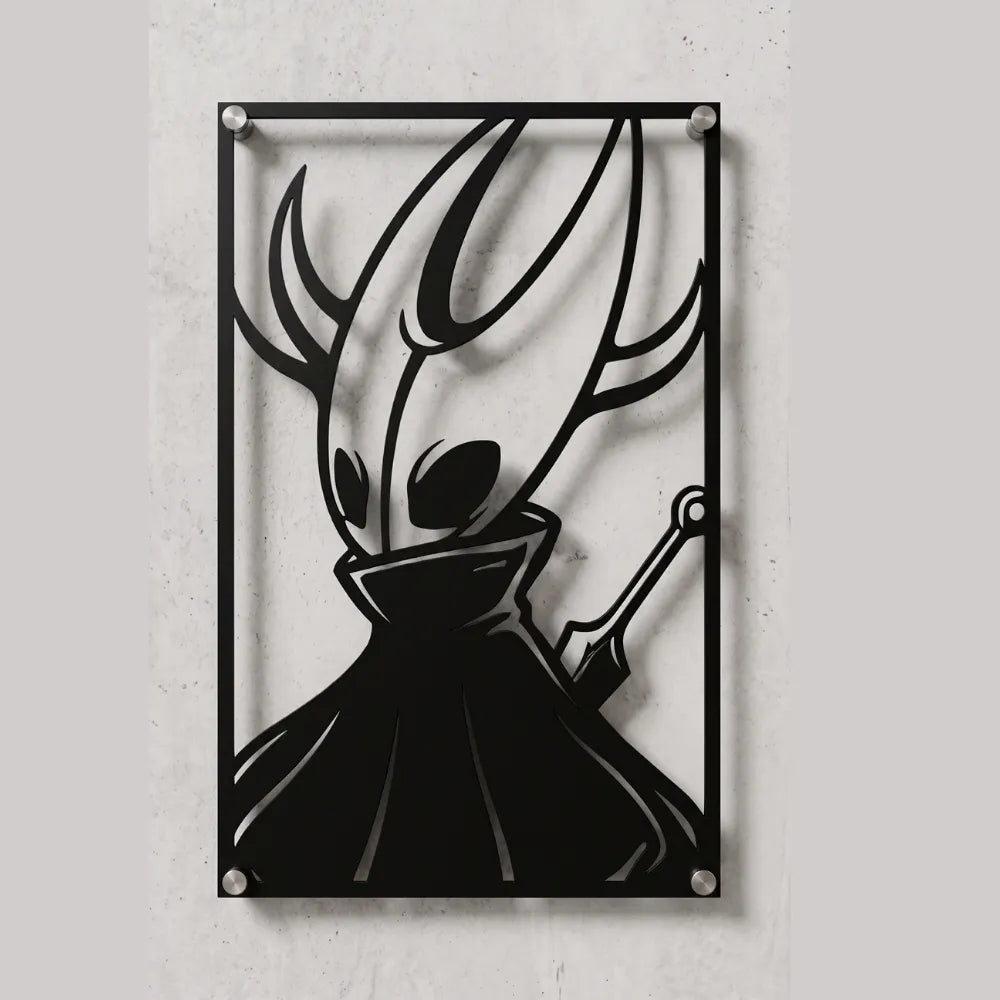 Cuadro Decorativo Videojuego Hollow Knight Hornet en Acero