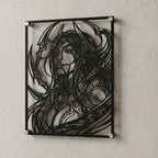 Cuadro decorativo de Irelia de League of Legends en acero cortado a láser