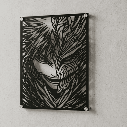Cuadro Decorativo Anime Bleach Ichigo Kurosaki en Acero