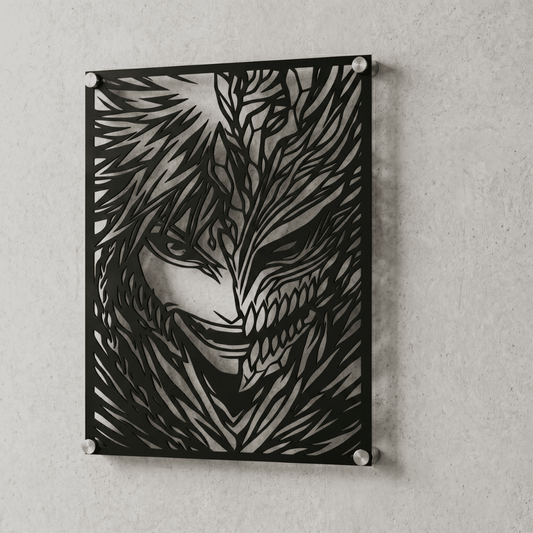 Cuadro Decorativo Anime Bleach Ichigo Kurosaki en Acero