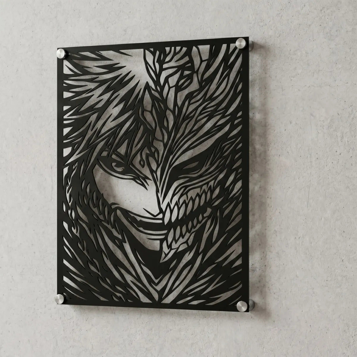 Cuadro decorativo en acero de Ichigo Kurosaki de Bleach cortado a láser - Noxhound