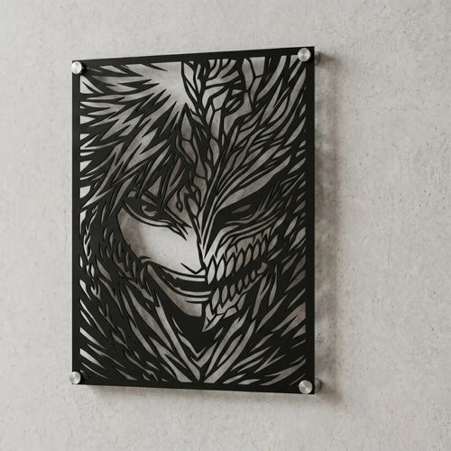 Cuadro decorativo en acero de Ichigo Kurosaki de Bleach cortado a láser - Noxhound