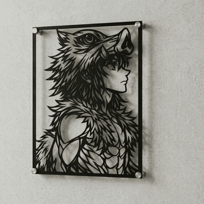 Cuadro Decorativo Anime Kimetsu no Yaiba Inosuke Hashibira en Acero