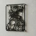 Cuadro decorativo en acero de Inosuke Hashibira de Kimetsu no Yaiba cortado a láser - Noxhound