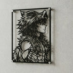 Cuadro decorativo en acero de Inosuke Hashibira de Kimetsu no Yaiba cortado a láser - Noxhound