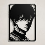 Cuadro decorativo en acero de Isagi Yoichi de Blue Lock cortado a láser - Noxhound