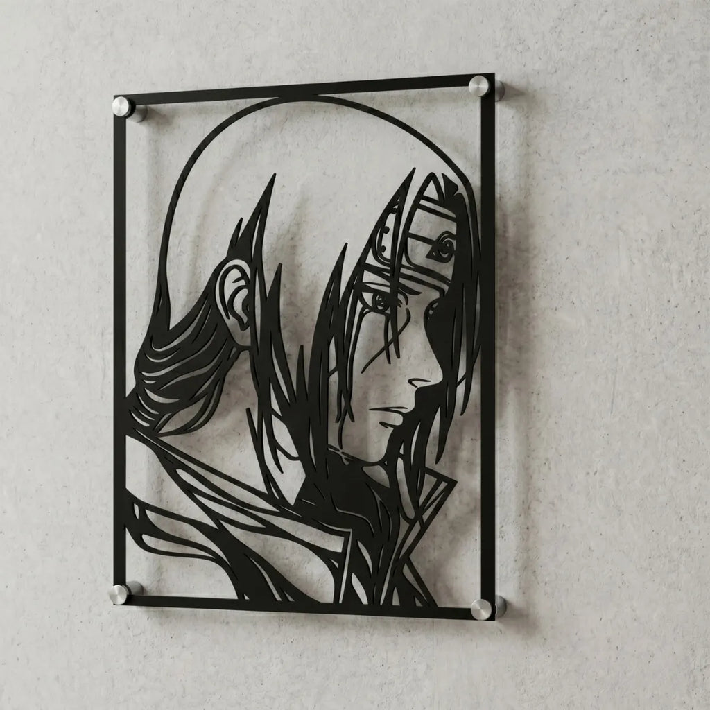 Cuadro decorativo en acero de Itachi Uchiha Versión B de Naruto cortado a láser - Noxhound