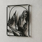 Cuadro decorativo en acero de Itachi Uchiha Versión B de Naruto cortado a láser - Noxhound