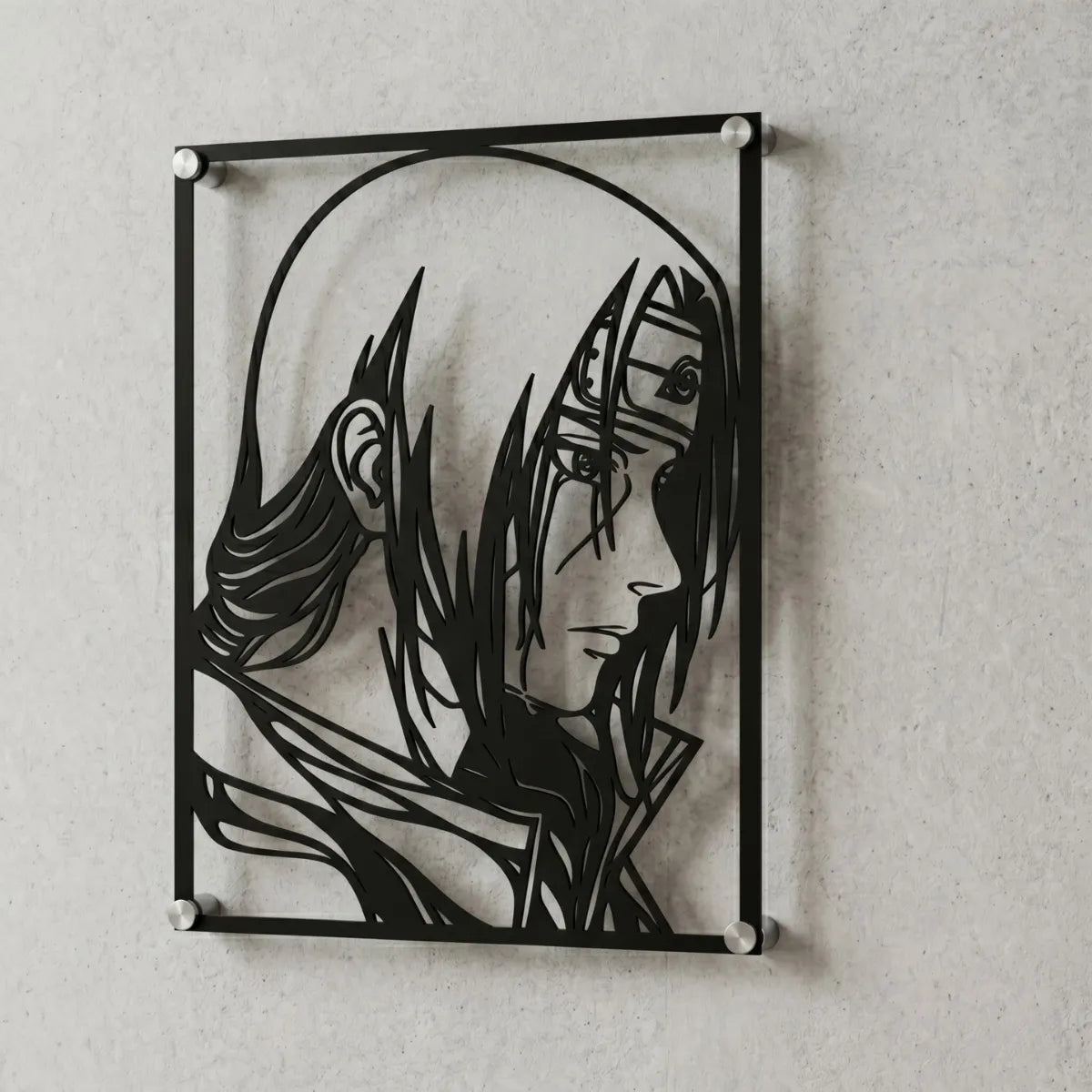Cuadro decorativo en acero de Itachi Uchiha Versión B de Naruto cortado a láser - Noxhound