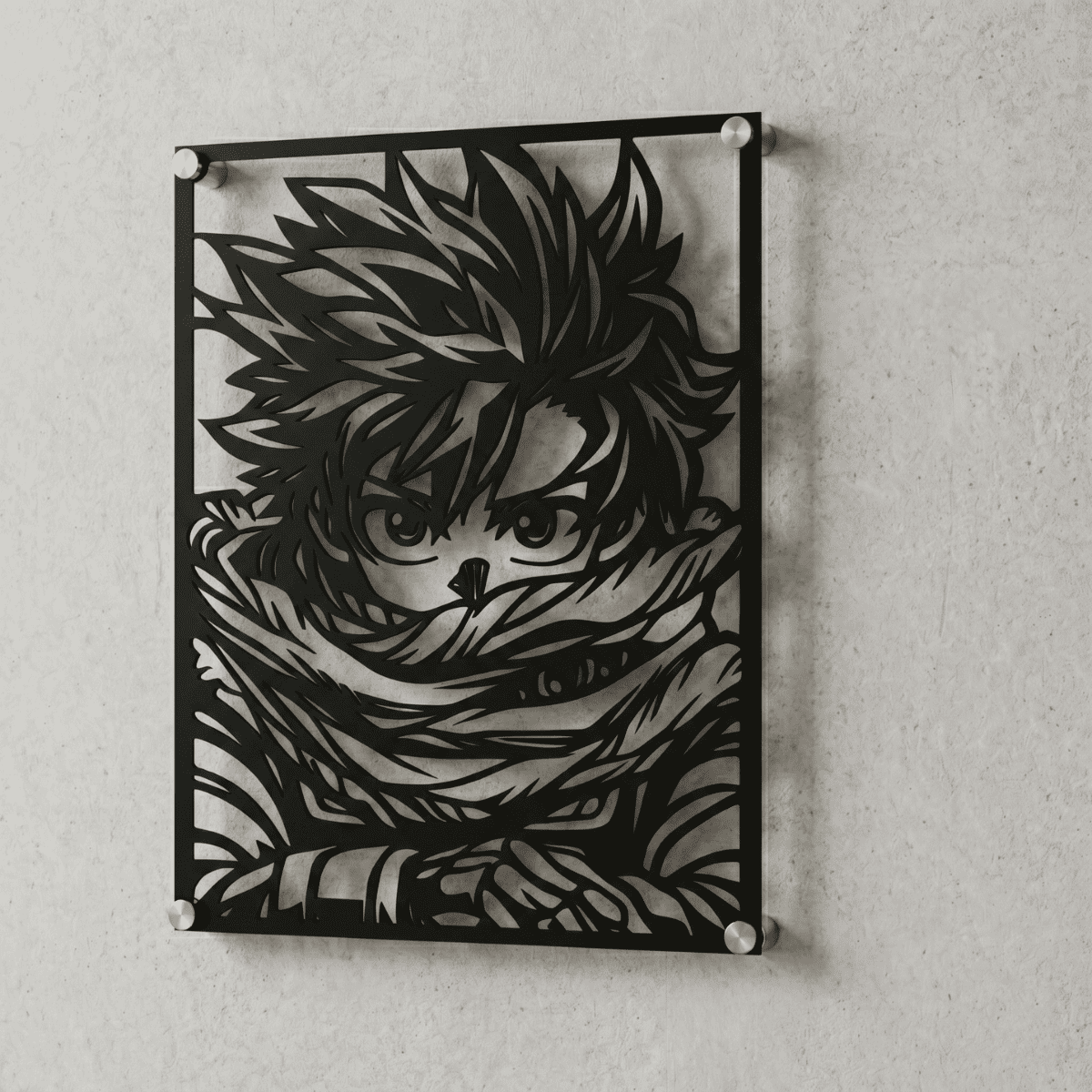 Cuadro Decorativo Anime My Hero Academia Izuku Midoriya en Acero