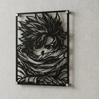 Cuadro decorativo en acero de Izuku Midoriya de My Hero Academia cortado a láser - Noxhound
