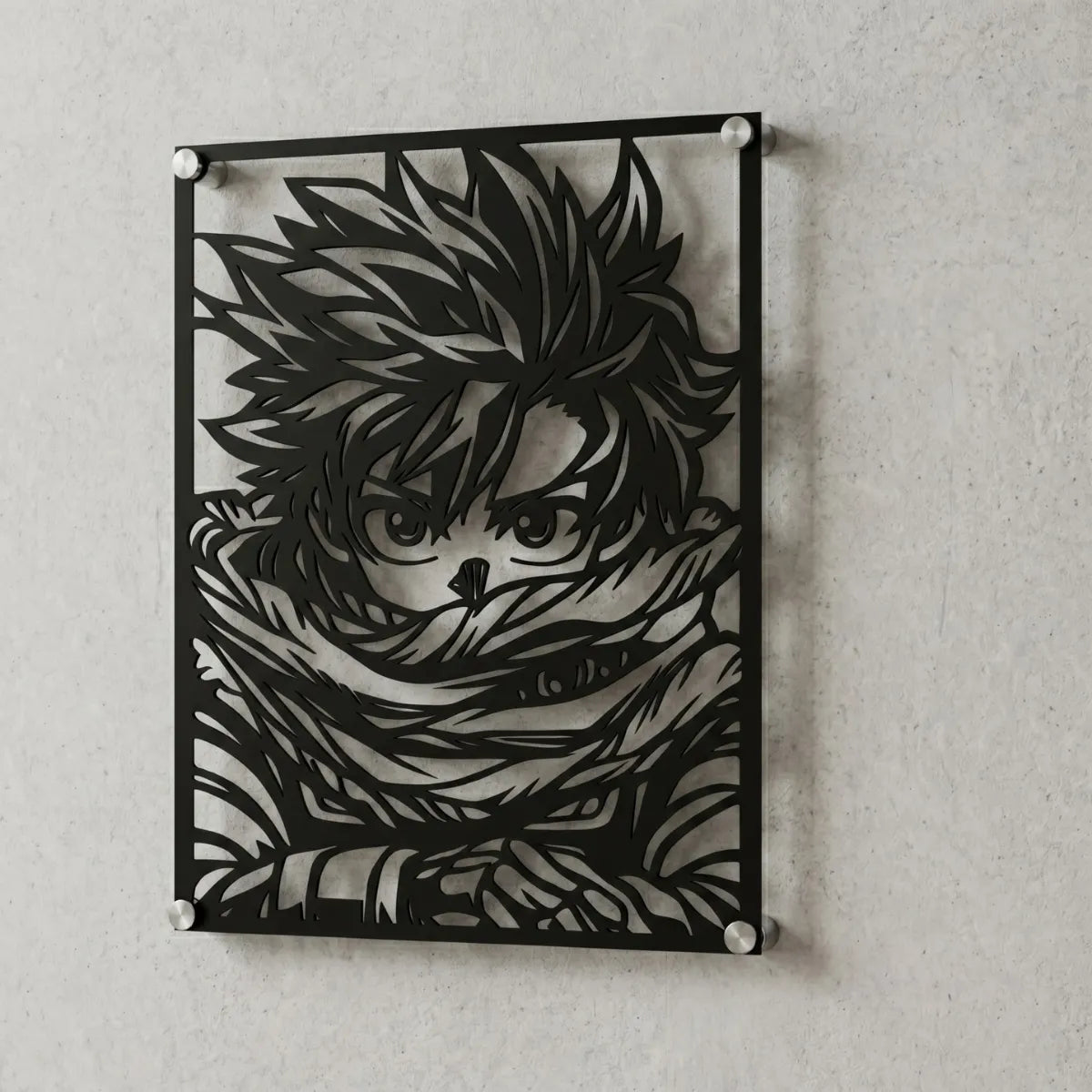 Cuadro decorativo en acero de Izuku Midoriya de My Hero Academia cortado a láser - Noxhound