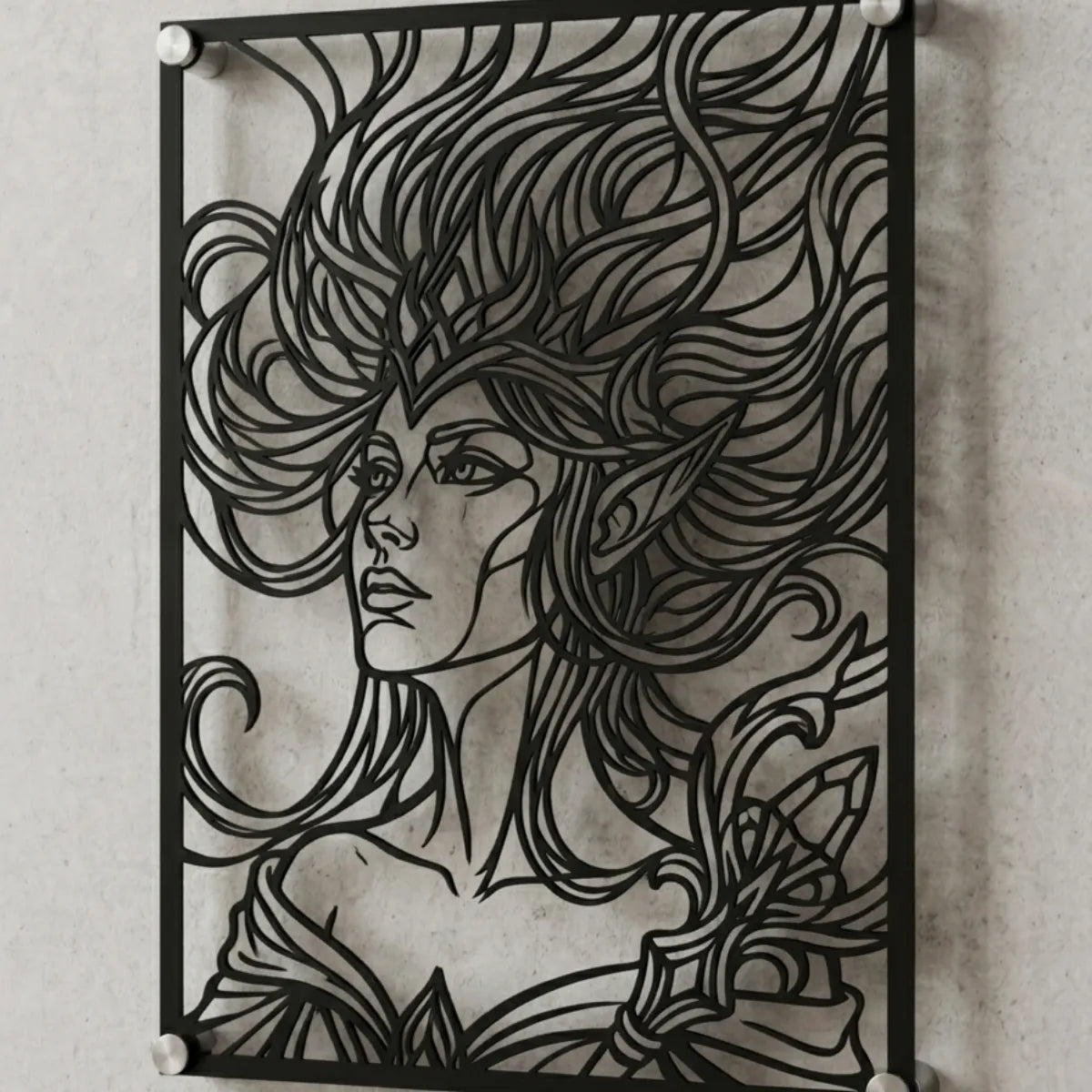 Cuadro decorativo en acero de Janna de League of Legends cortado a láser - Noxhound