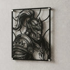 Cuadro decorativo en acero de Jarvan IV de League of Legends cortado a láser - Noxhound