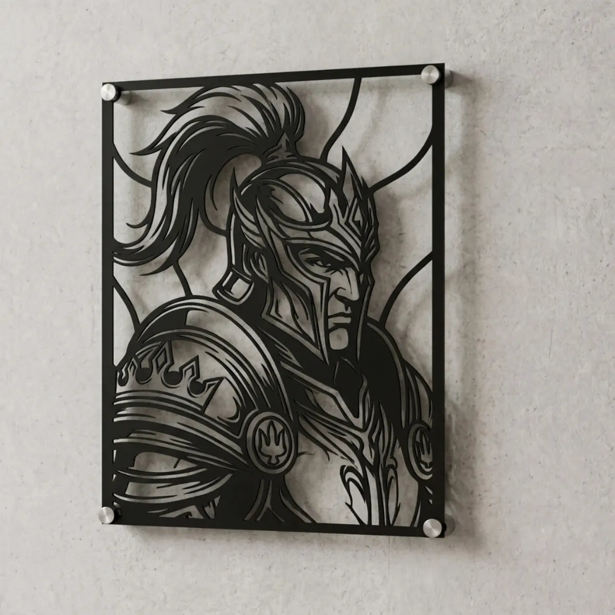 Cuadro decorativo en acero de Jarvan IV de League of Legends cortado a láser - Noxhound
