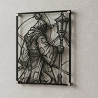 Cuadro decorativo de Jax de League of Legends en acero cortado a láser