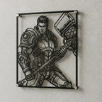 Cuadro decorativo en acero de Jayce de League of Legends cortado a láser - Noxhound