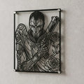 Cuadro decorativo de Jhin de League of Legends en acero cortado a láser