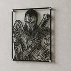 Cuadro decorativo de Jhin de League of Legends en acero cortado a láser