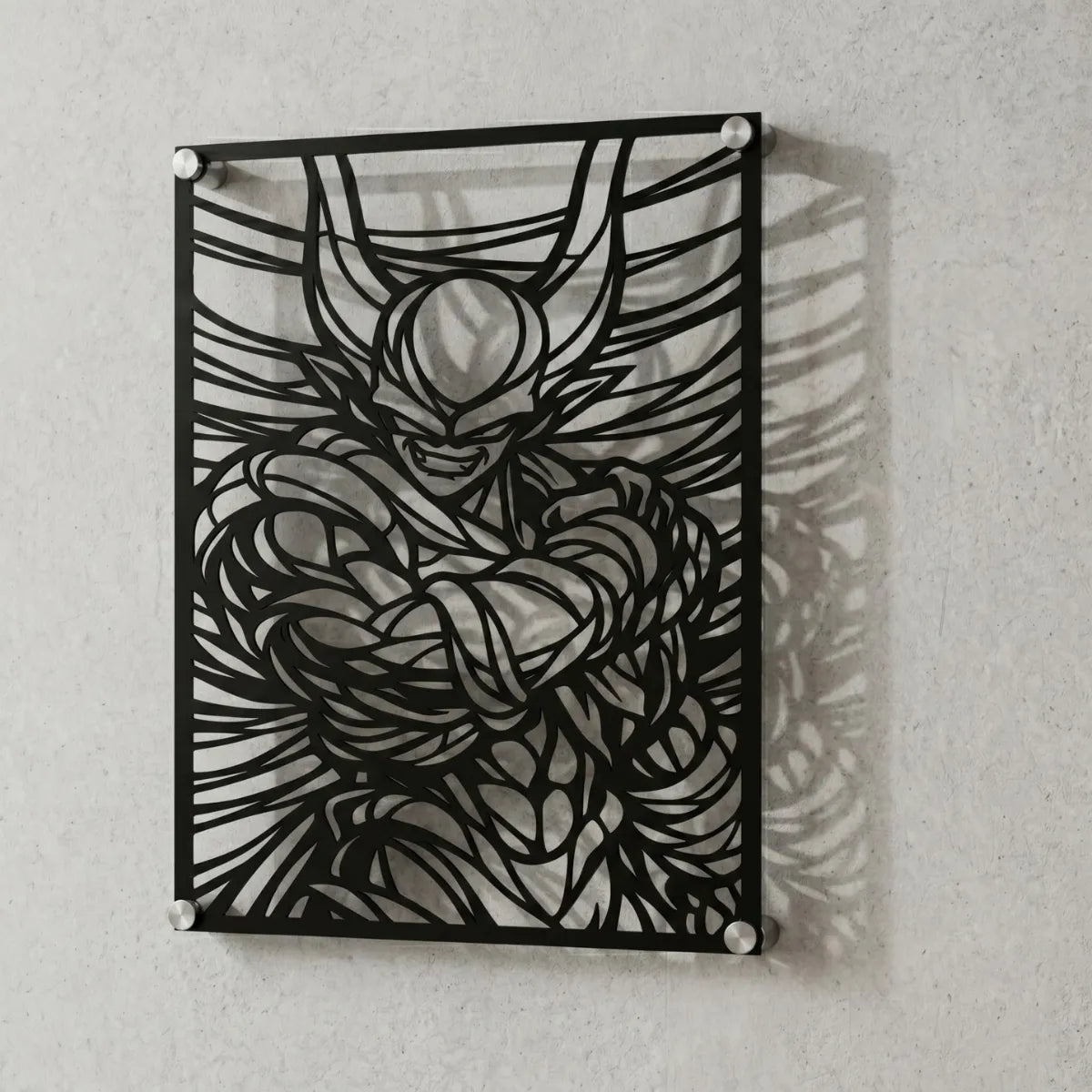 Cuadro decorativo en acero de Janemba de Dragon Ball cortado a láser - Noxhound