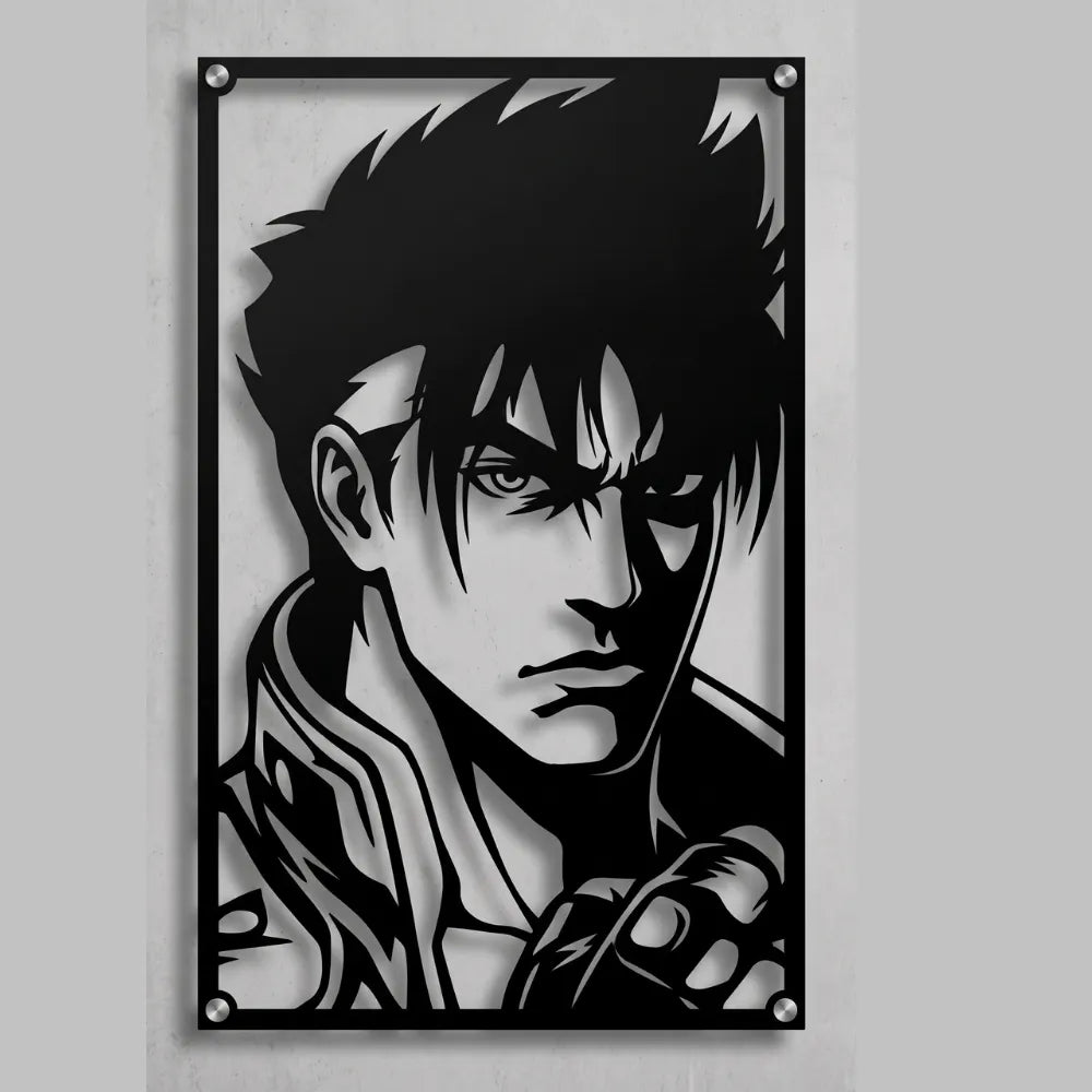 Cuadro Decorativo Videojuego Tekken Jin Kazama en Acero