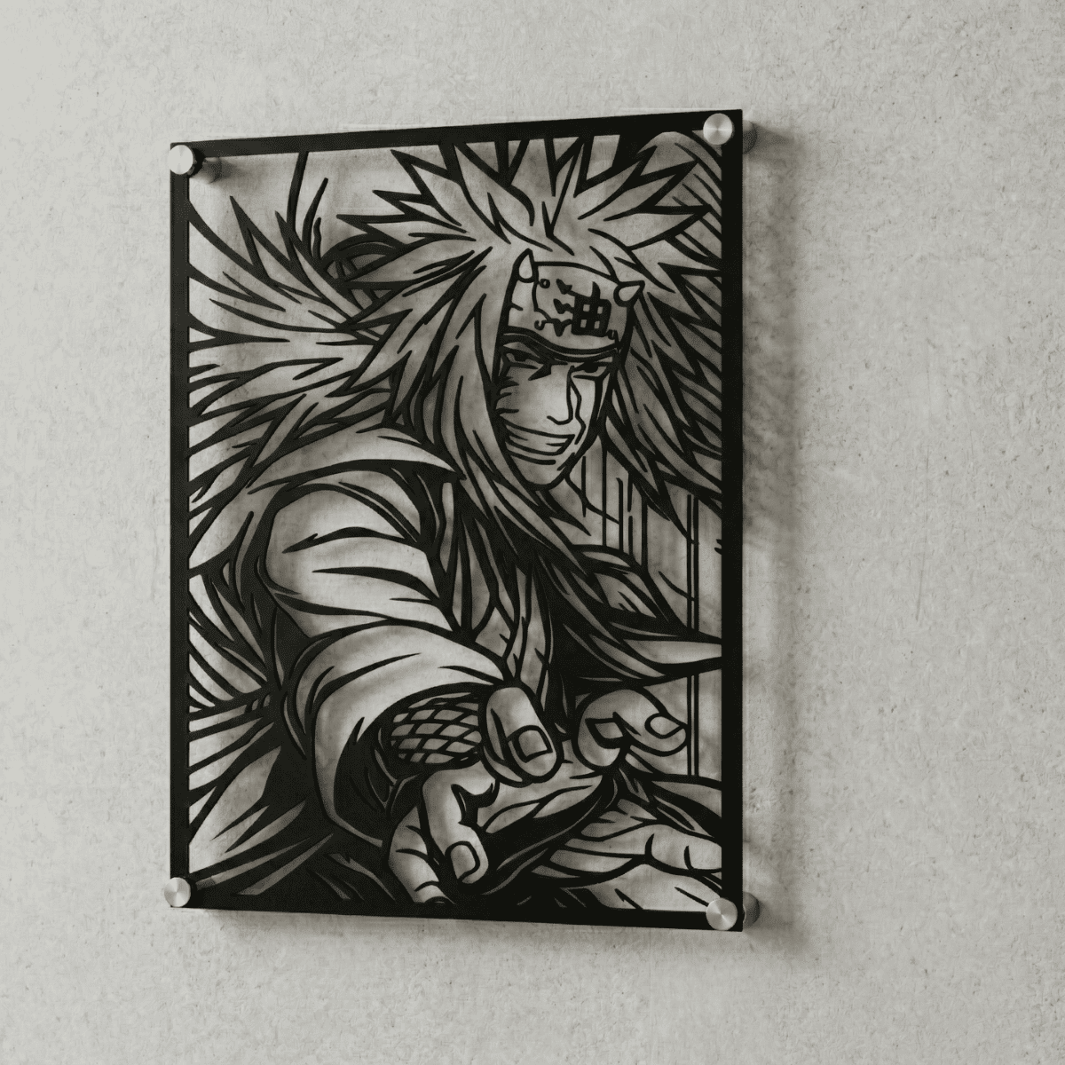 Cuadro Decorativo Anime Naruto Jiraya en Acero