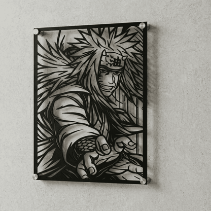 Cuadro Decorativo Anime Naruto Jiraya en Acero
