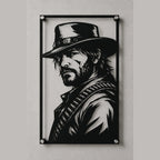 Cuadro Decorativo Videojuego Red Dead Redemption John Marston en Acero